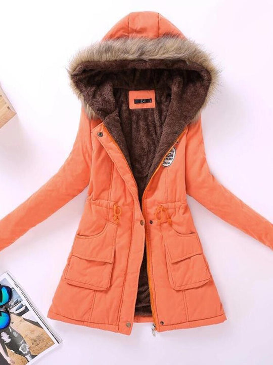Heidi | Damen Parkajacke mit Kapuze und Fleecefutter mit Taschen