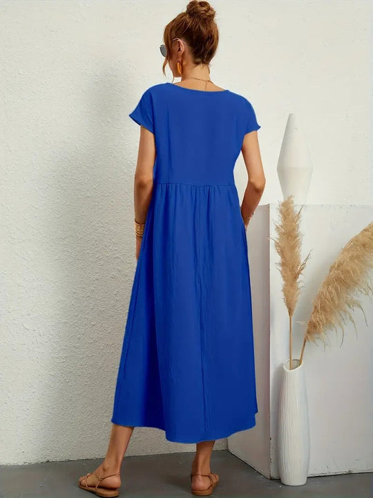 Heidi-Mode | Ärmelloses Kleid mit Passender Handtasche für Frauen