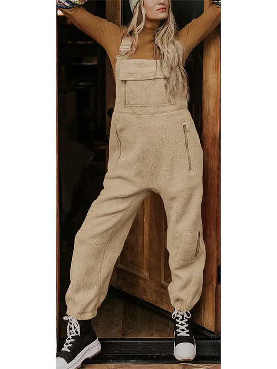 Thermo Overall aus Fleece für Damen mit Reißverschlusstaschen