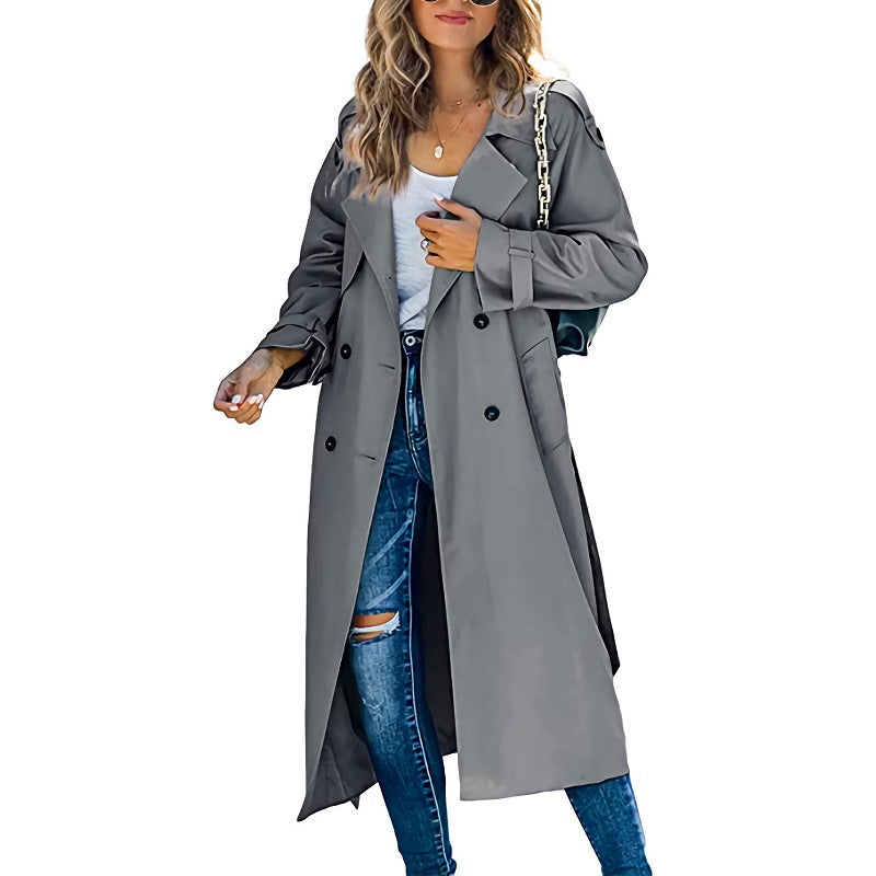 Damen Trenchcoat Lang