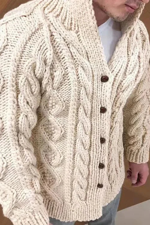 Heidi-Mode - Lässige Strickjacke für Herren mit Stehkragen