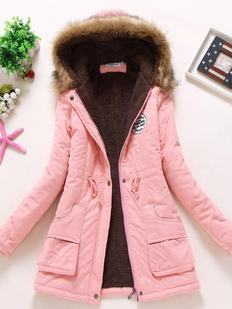 Heidi | Damen Parkajacke mit Kapuze und Fleecefutter mit Taschen