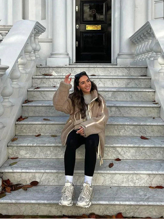 Heidi-Mode | Oversize Mantel mit Reißverschluss, Weich und Bequem