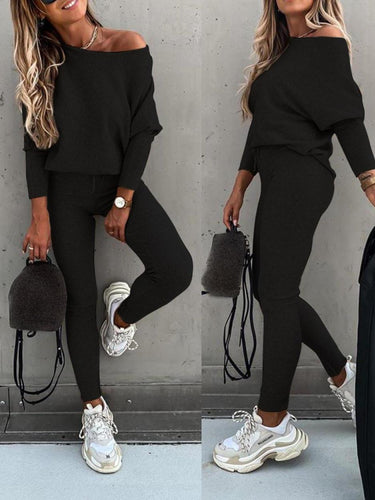 Heidi-Mode | Damen Strickpullover und Enge Hose Set