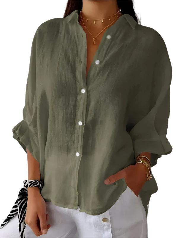 Heidi-Mode | Damen Bluse Unifarben – Leicht & Sommerlich