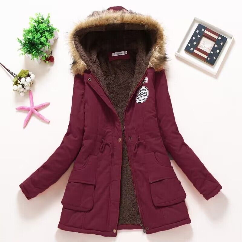 Heidi | Damen Parkajacke mit Kapuze und Fleecefutter mit Taschen