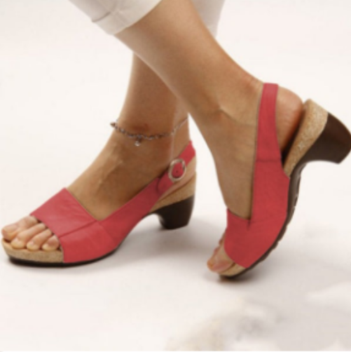 Heidi-Mode | Orthopädische Sandalen mit Absatz Stilvoller Komfort und Unterstützung
