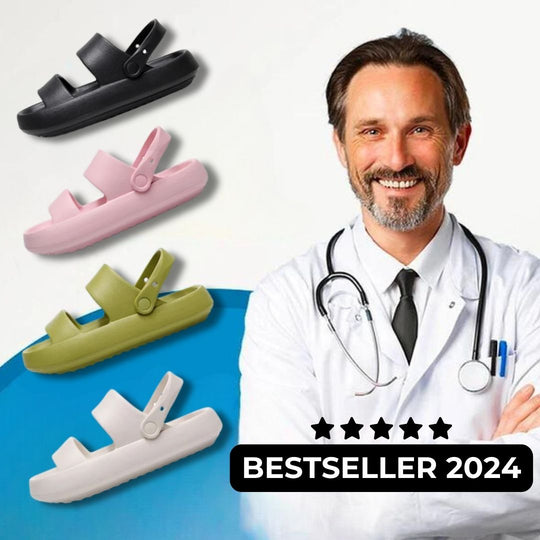 Heidi-Mode | Orthopädische Sandalen Comfort Plus Pantoletten mit Doppelriemen Gepolsterte, Lässige Slip-On-Sandalen