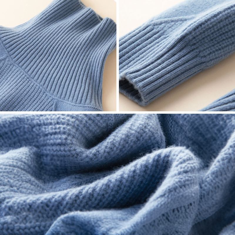 Heidi-Mode - Elegante und Bequeme Herbst Merinowolle Rollkragenpullover für Frauen
