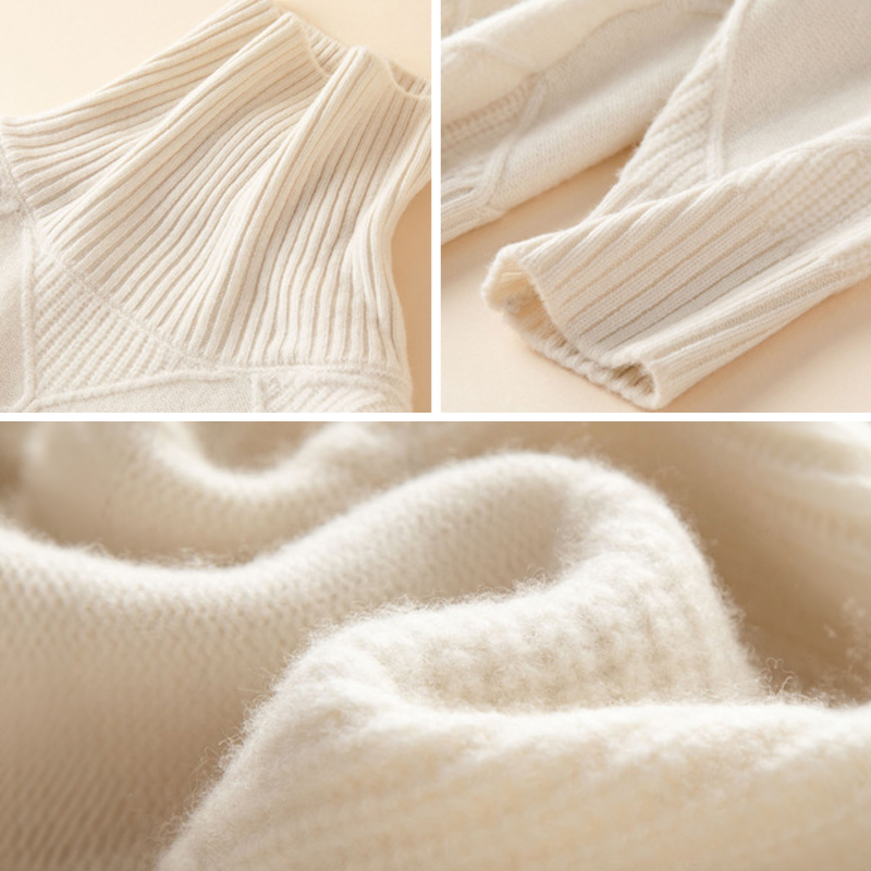 Heidi-Mode - Elegante und Bequeme Herbst Merinowolle Rollkragenpullover für Frauen
