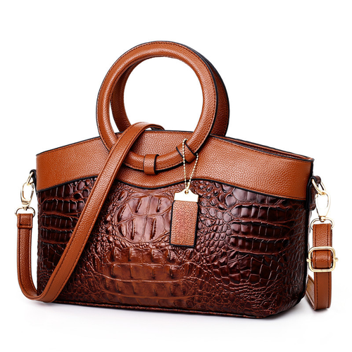 Heidi-Mode - Geprägte Vintage-Ledertasche für Frauen