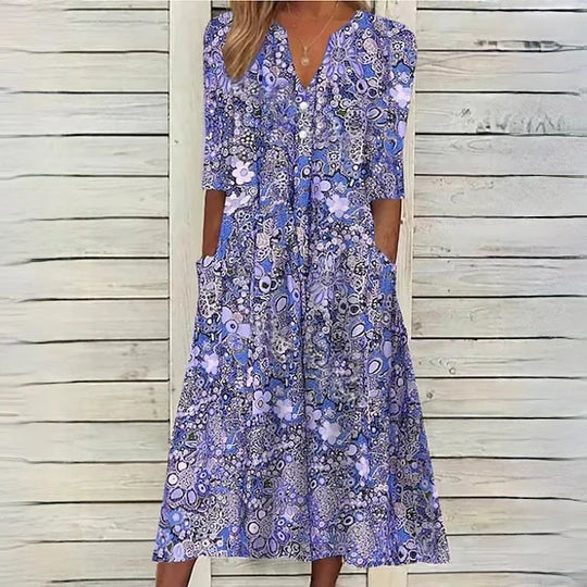 gebloßte midi-dress - hannah