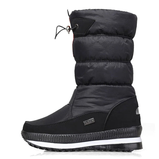 Heidi-Mode | Damen Wasserdichte Mid-Calf Plüsch Stiefel