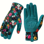 Heidi-Mode | Atmungsaktive Gartenhandschuhe mit Blumenmuster