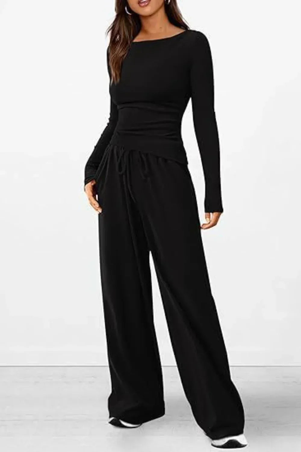 Heidi-Mode | Elegantes Set mit Langarmoberteil und Pants für Frauen