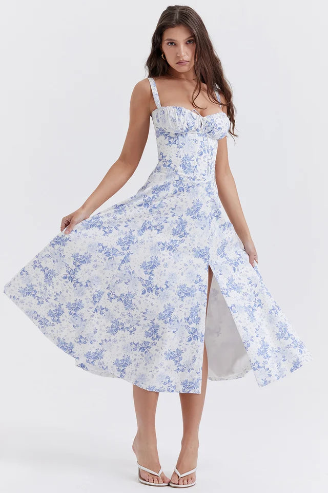Heidi-Mode | Sonnenlicht Bustier Carmen Druck