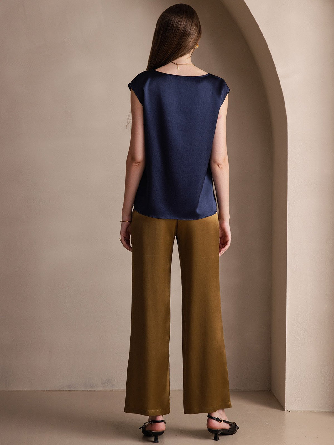 Heidi-Mode | Seiden Kapuze Ärmel Bluse