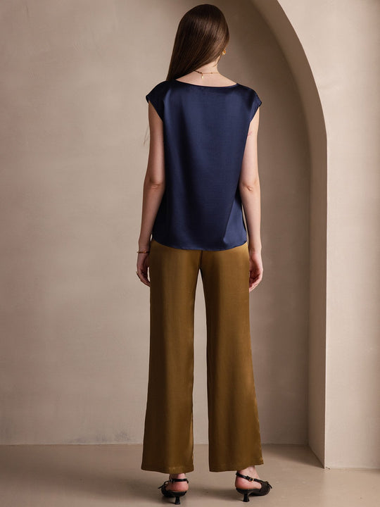 Heidi-Mode | Seiden Kapuze Ärmel Bluse