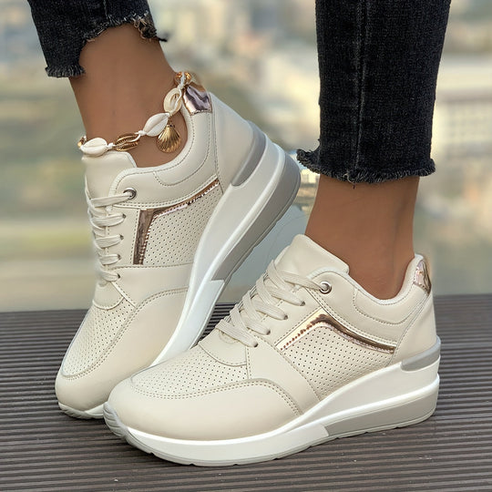 Heidi-Mode | Einfarbige Sneaker Für Damen Ideal Für Den Alltag