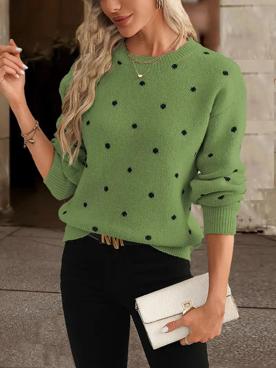HeidiMode – langärmliger poker-dot-pullover