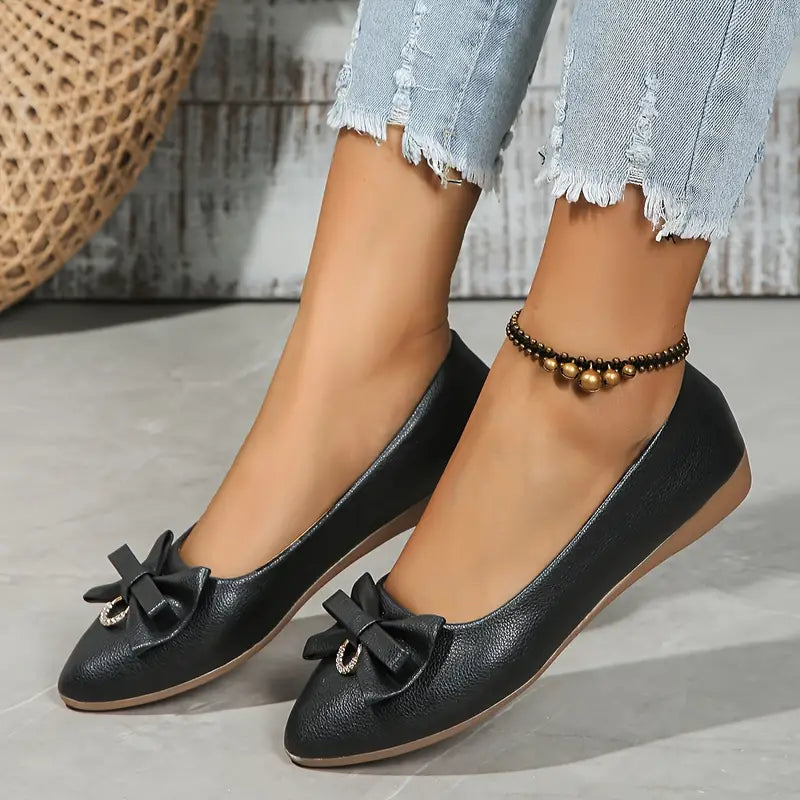 Heidi-Mode | Damen Schicke Schleifen Puppe Schuhe Elegant