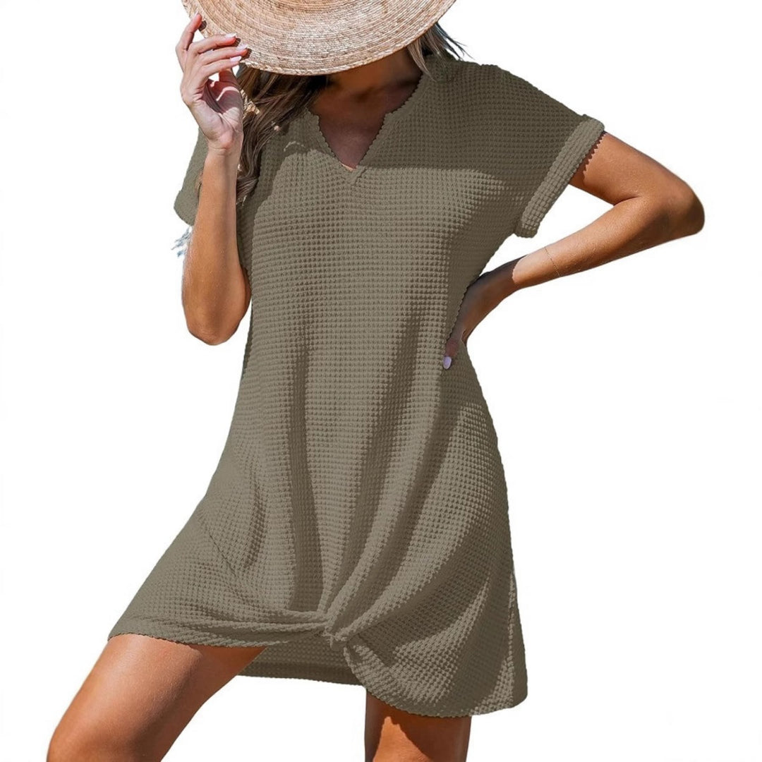 Heidi Mode | Blusenkleid mit V-Ausschnitt und Knick