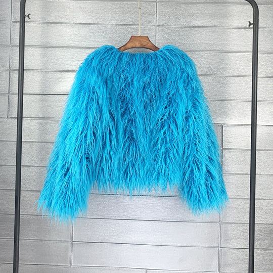 Heidi-Mode | Eleganter Warmer Kunstpelzmantel Für Herbst Und Winter