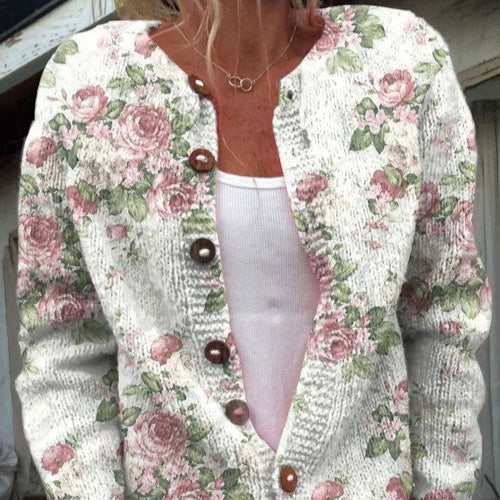 Heidi-Mode | 3D Digital Gedruckte Strickjacke Damen