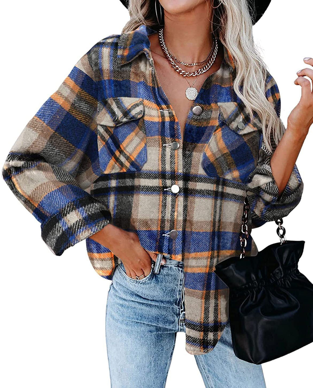 Heidi-Mode | Damen Karo Jacke aus Wolle