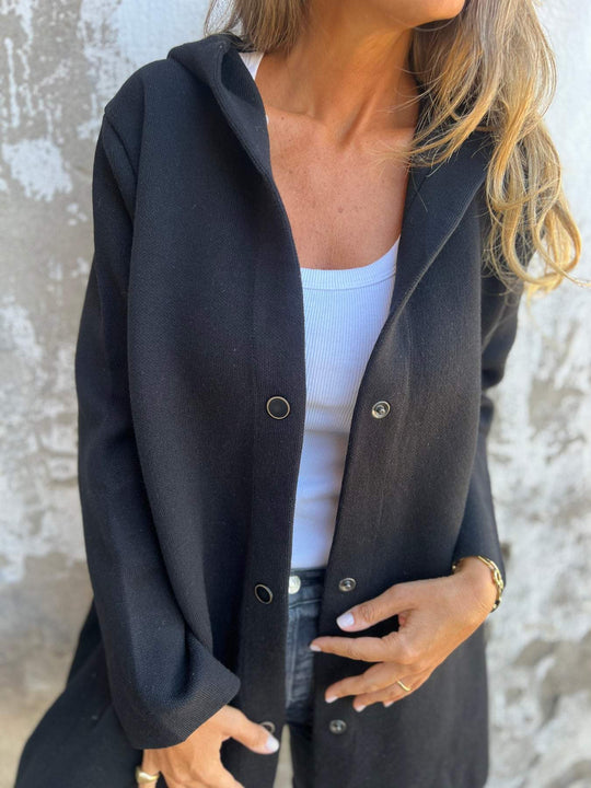 Heidi-Mode - Lässiger einreihiger Blazer mit Kapuze