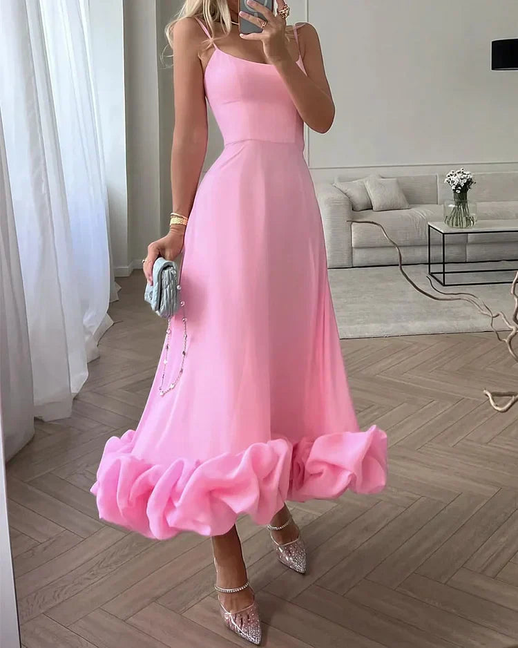 Heidi-Mode | Elegantes Midikleid Schick Luxe Materialen