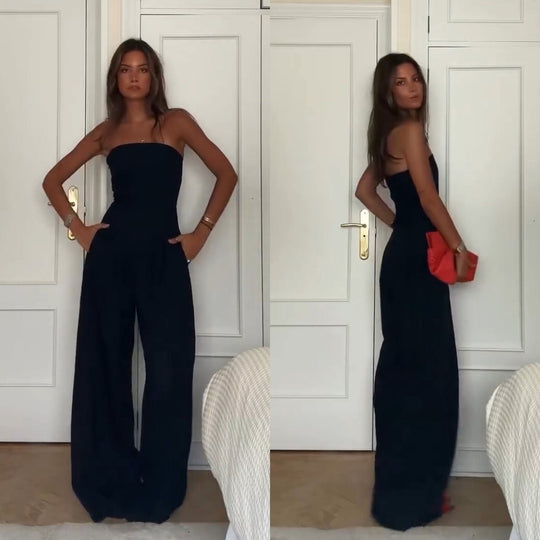 Elegante Damen-Jumpsuit mit weitem Bein für den Sommer