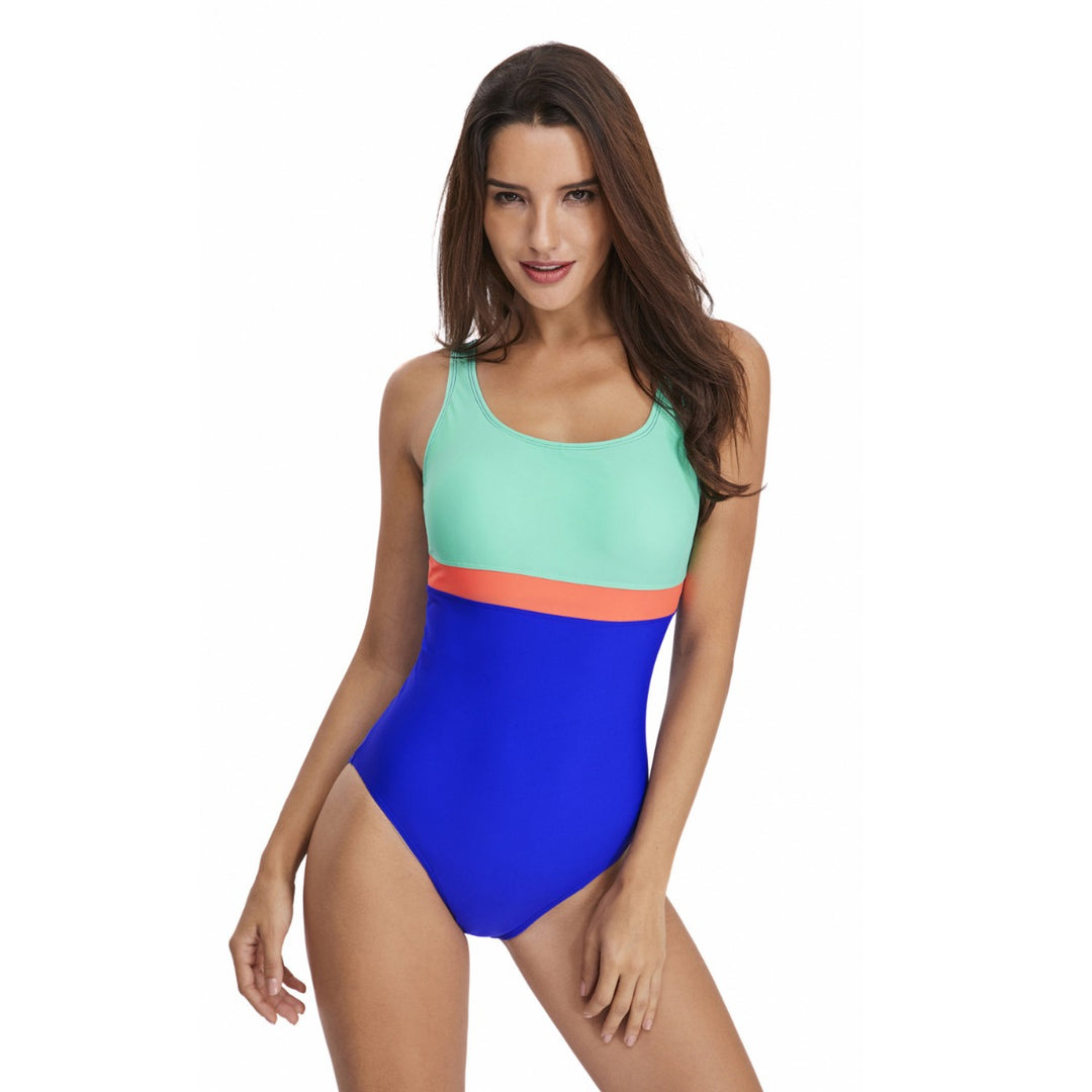 Heidi Mode | Sexy dreieckiger Sport farblich passender einteiliger Badeanzug