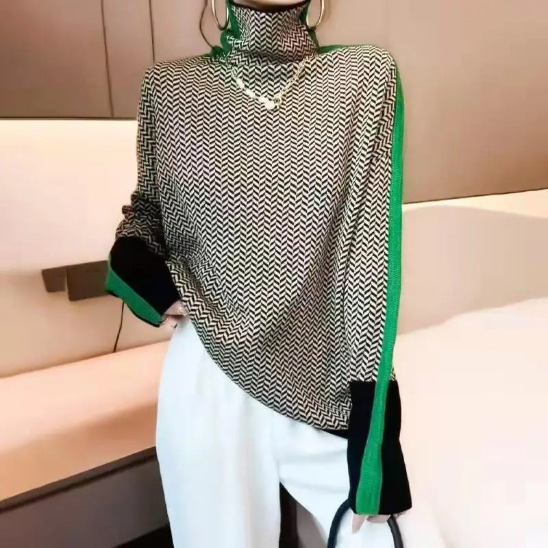 Heidi-Mode | Elegante Volle Ärmel und Warmer Rollkragenpullover