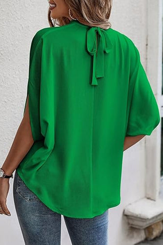 Heidi-Mode | Bindeback Schlitz Halbarm Bluse