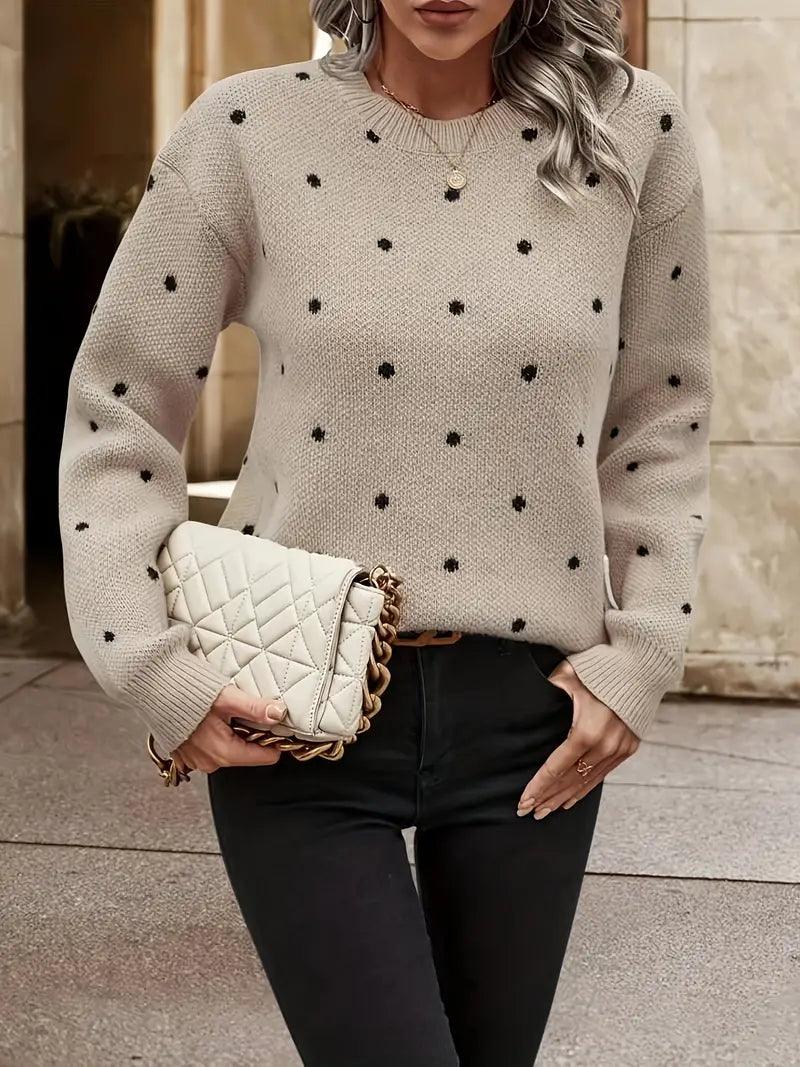 HeidiMode – pullover mit polka-dot-muster