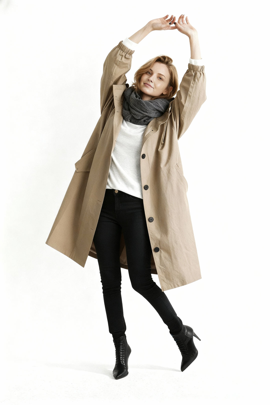 Trenchcoat mit Kapuze für Damen