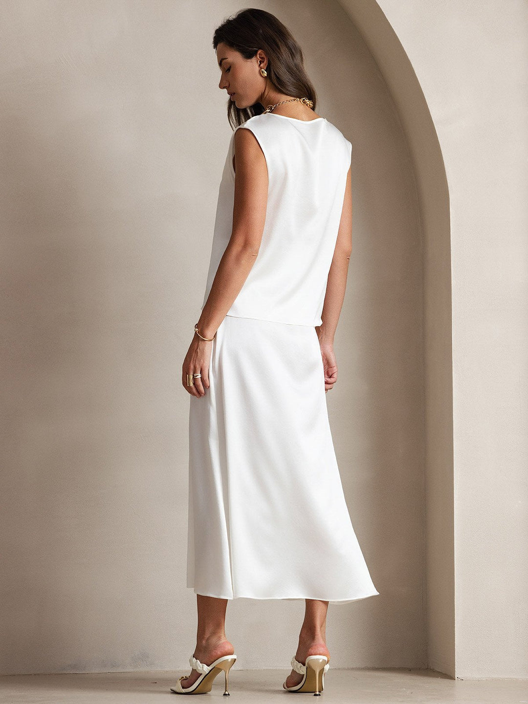 Heidi-Mode | Seiden Kapuze Ärmel Bluse