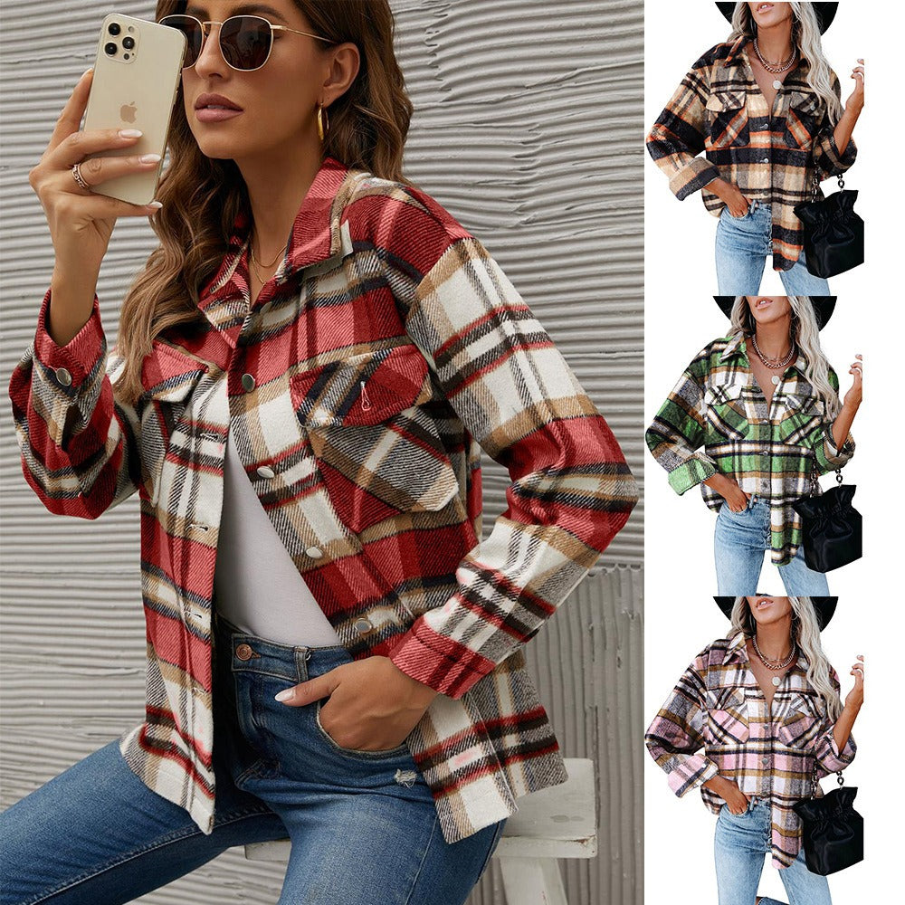 Heidi-Mode | Damen Karo Jacke aus Wolle