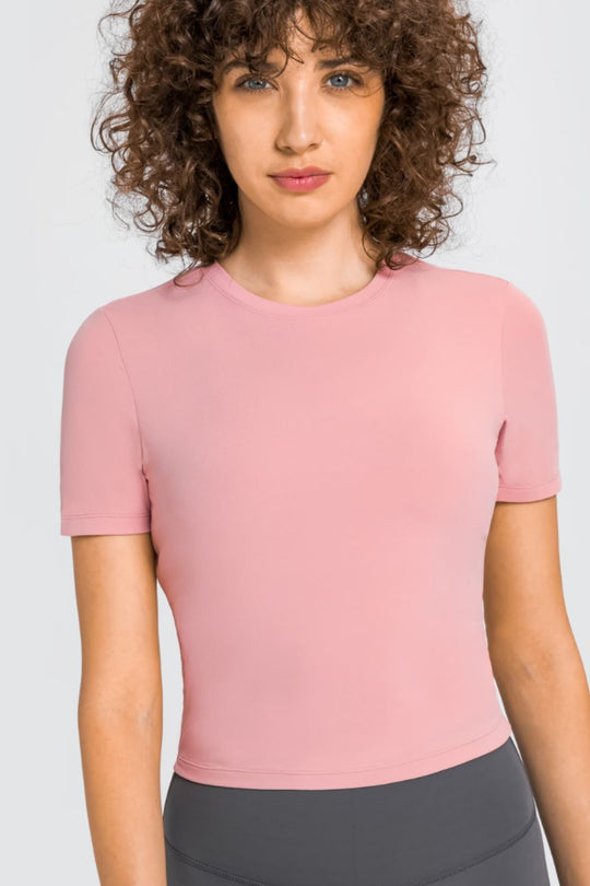Heidi-Mode | Millennia Rundhals Kurzarm Yoga T-Shirt