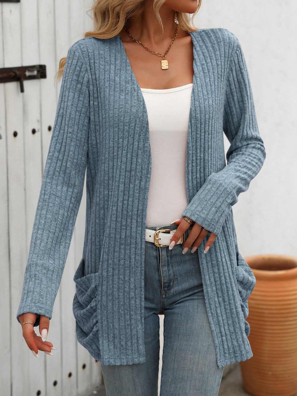 Heidi-Mode | Hygge Offene Front Strickpullover für Damen