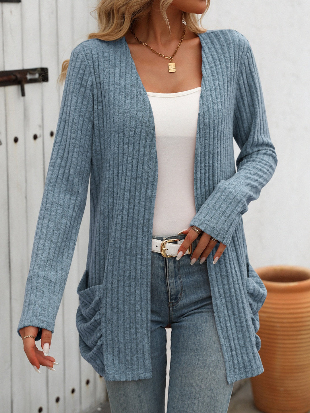 Heidi-Mode | Hygge Offene Front Strickpullover für Damen