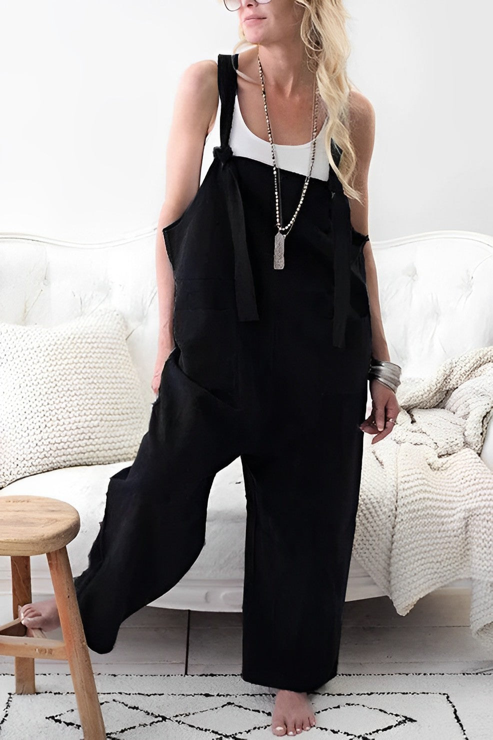 Eleganter Jumpsuit mit quadratischem Ausschnitt für Damen