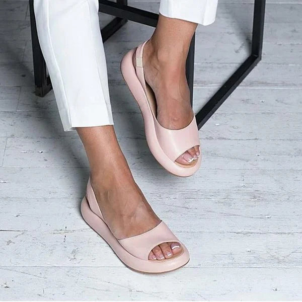Heidi-Mode | Damen Bequeme Schlichte Sandalen Freizeit