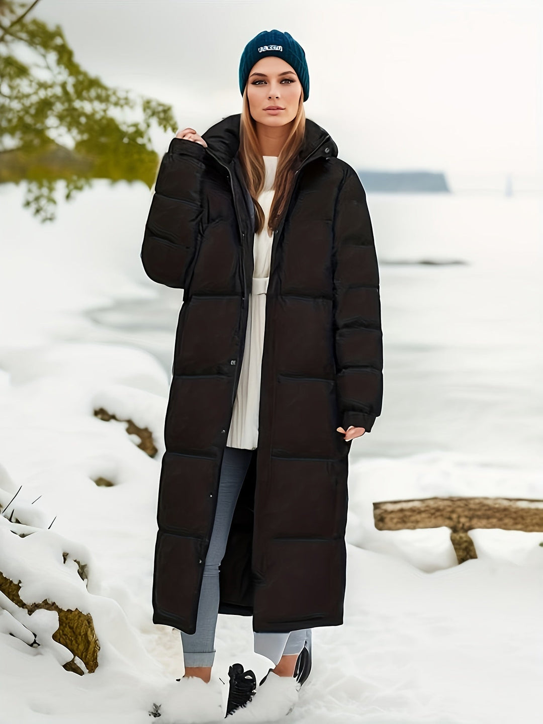Heidi-Mode | Damen Langer Winter Daunenmantel