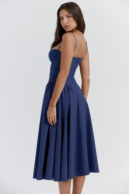 Heidi-Mode | Korsett Midikleid mit Ärmeln Attraktive Passform
