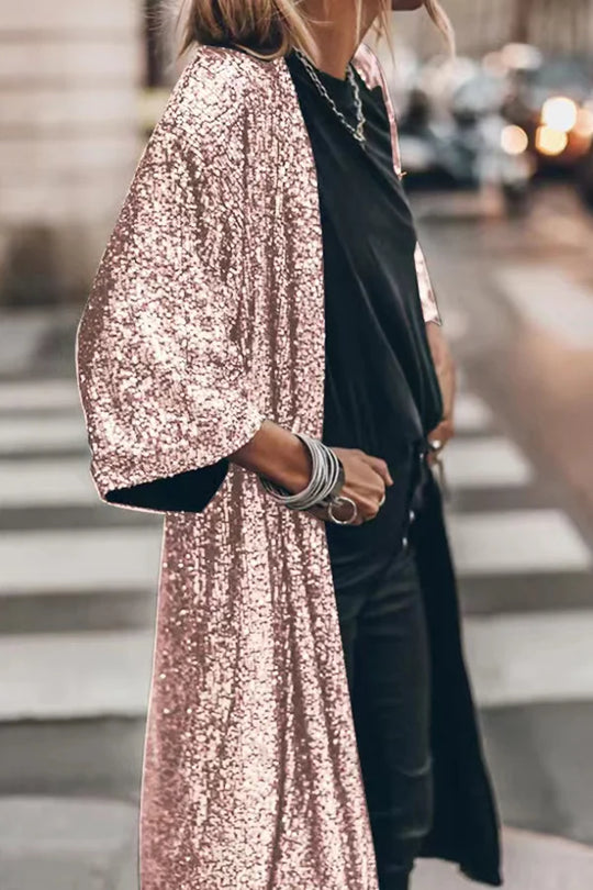 Heidi-Mode – Modischer Pailletten-Cardigan