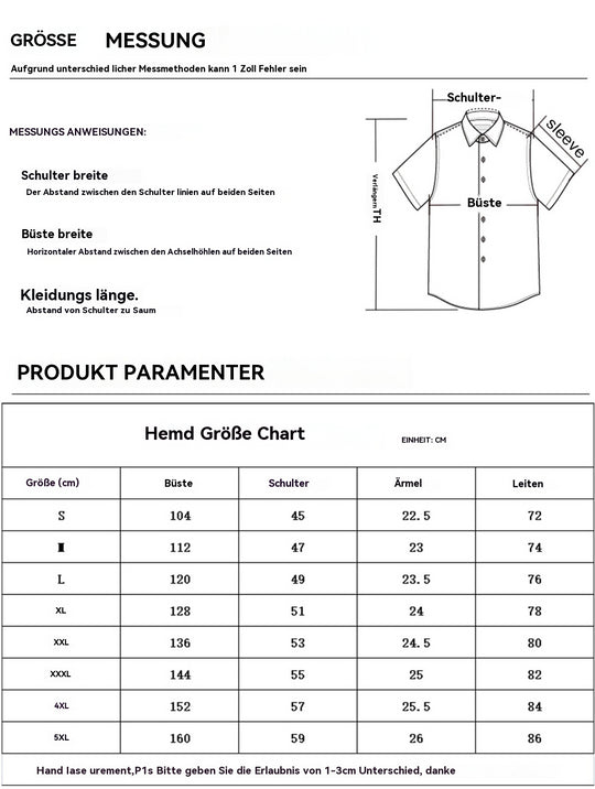 Heidi Mode | Herren Hemd mit gestreiftem Revers