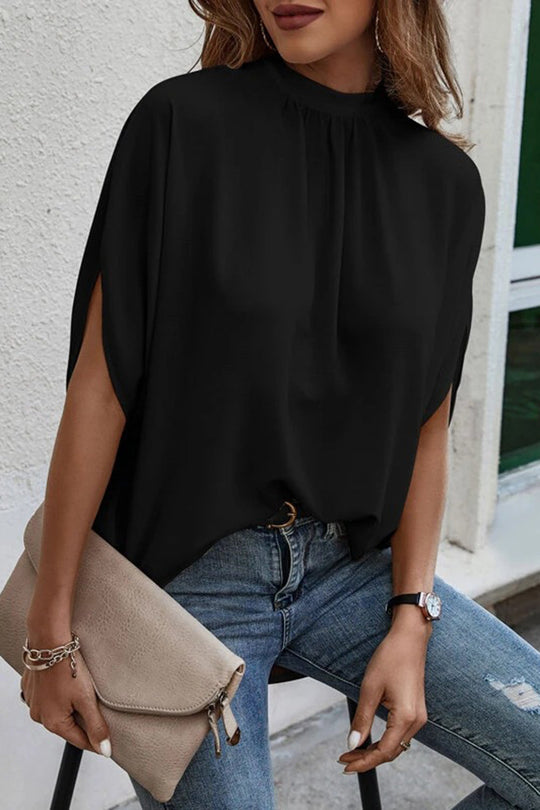 Heidi-Mode | Bindeback Schlitz Halbarm Bluse