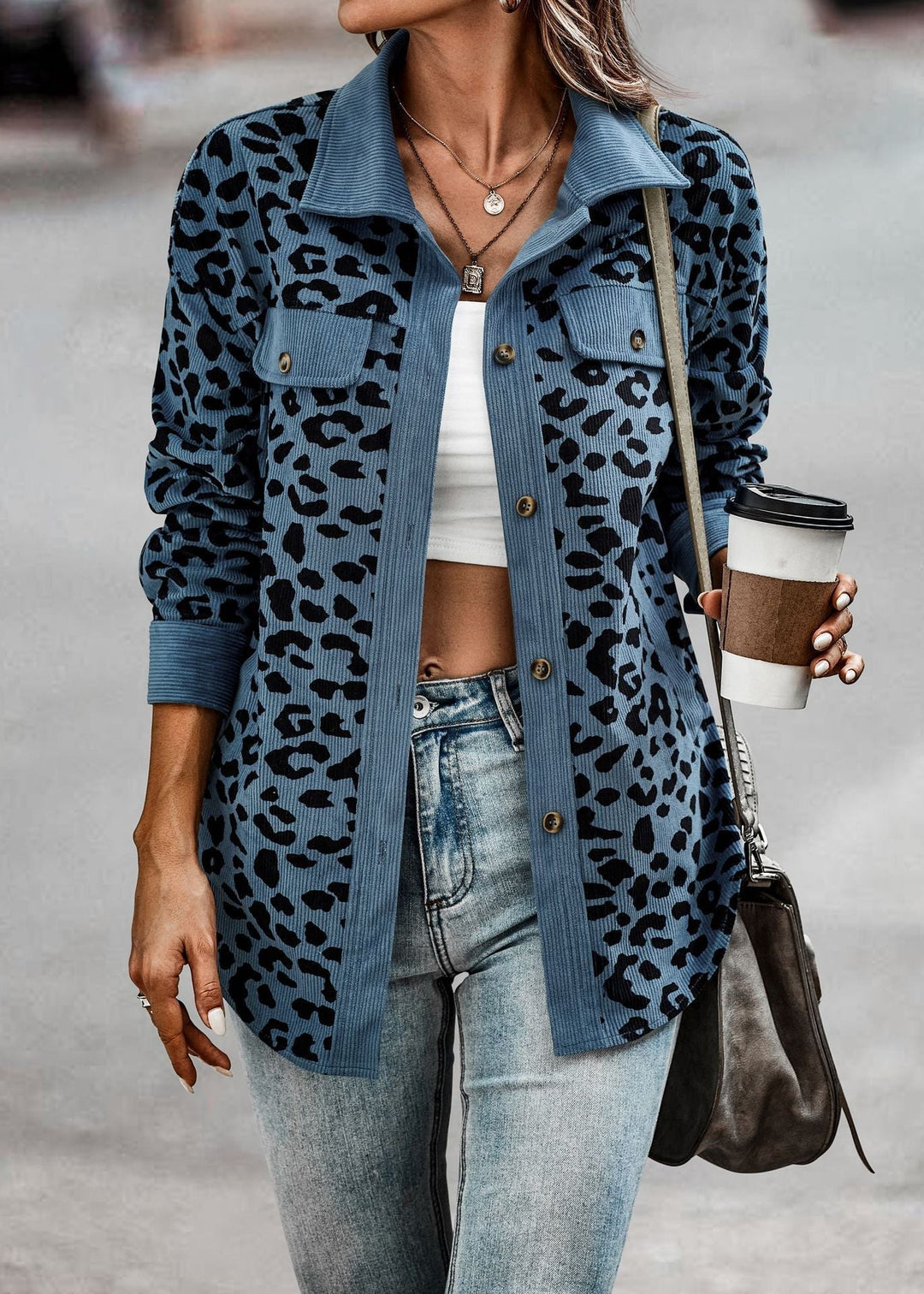 Heidi-Mode | Damen Leopardenmuster Jacke